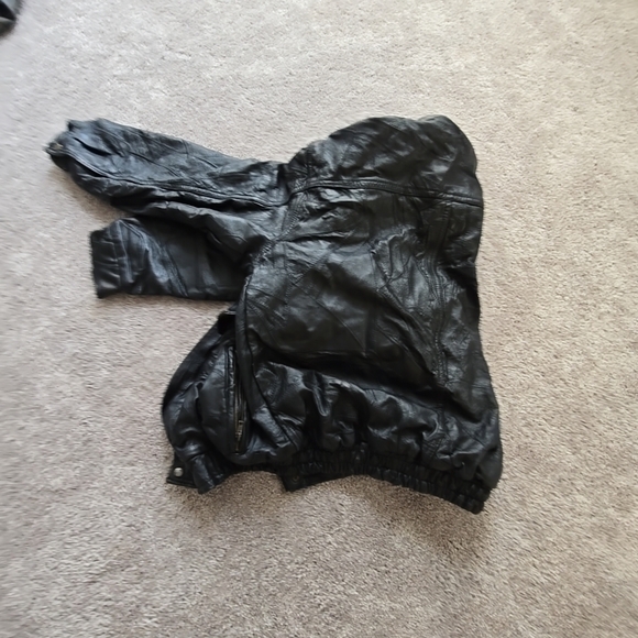 vintage flight path leather bomber jacket - Picture 3 of 4